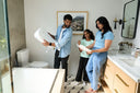 A family installing a bidet.