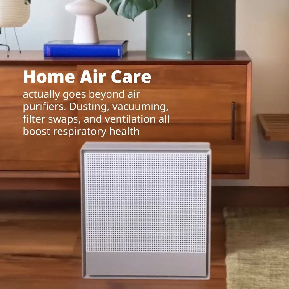 An infographic encouraging home air care and cleaning